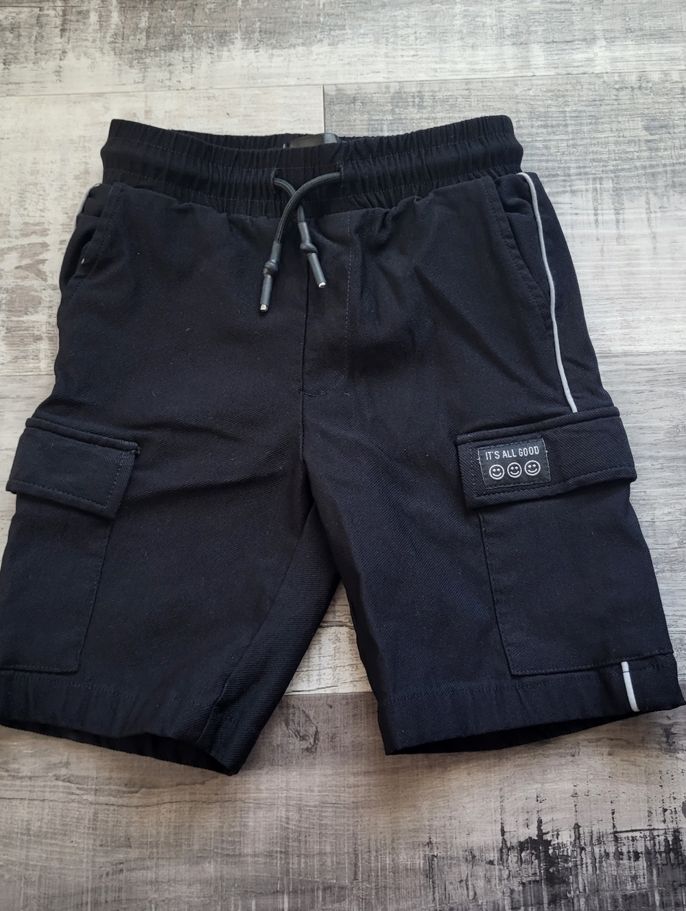 Public Record Boy Shorts Black Pull On Size 6 Cargo